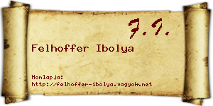 Felhoffer Ibolya névjegykártya