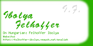 ibolya felhoffer business card
